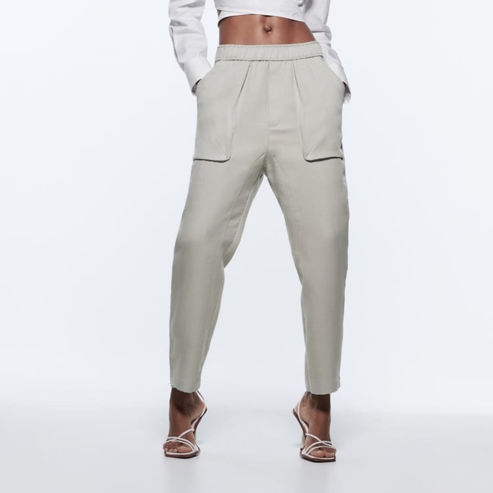 NWT ZARA Gray Joggers sz XS - Picture 3 of 12